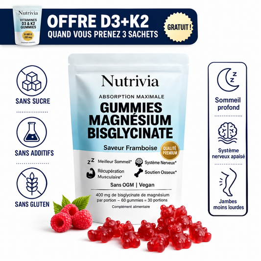 Nutrivia™ Gummies au Magnésium Bisglycinate