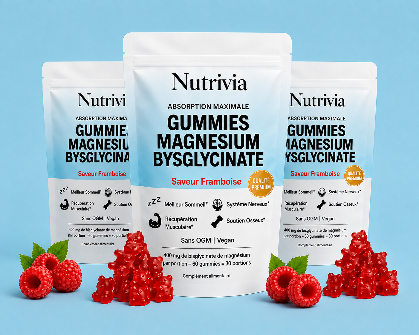 Nutrivia™ Gummies au Magnésium Bisglycinate